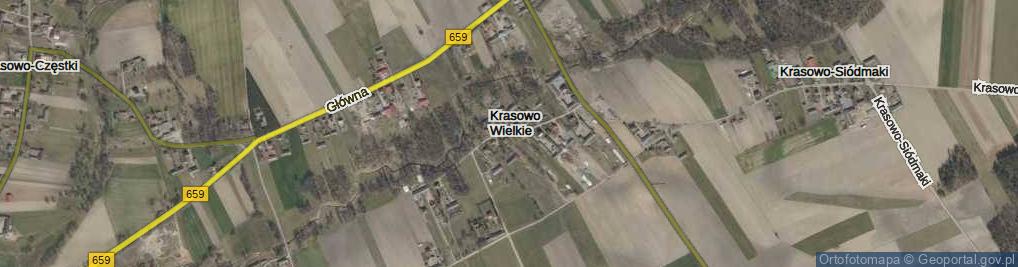 Zdjęcie satelitarne Krasowo Wielkie ul.